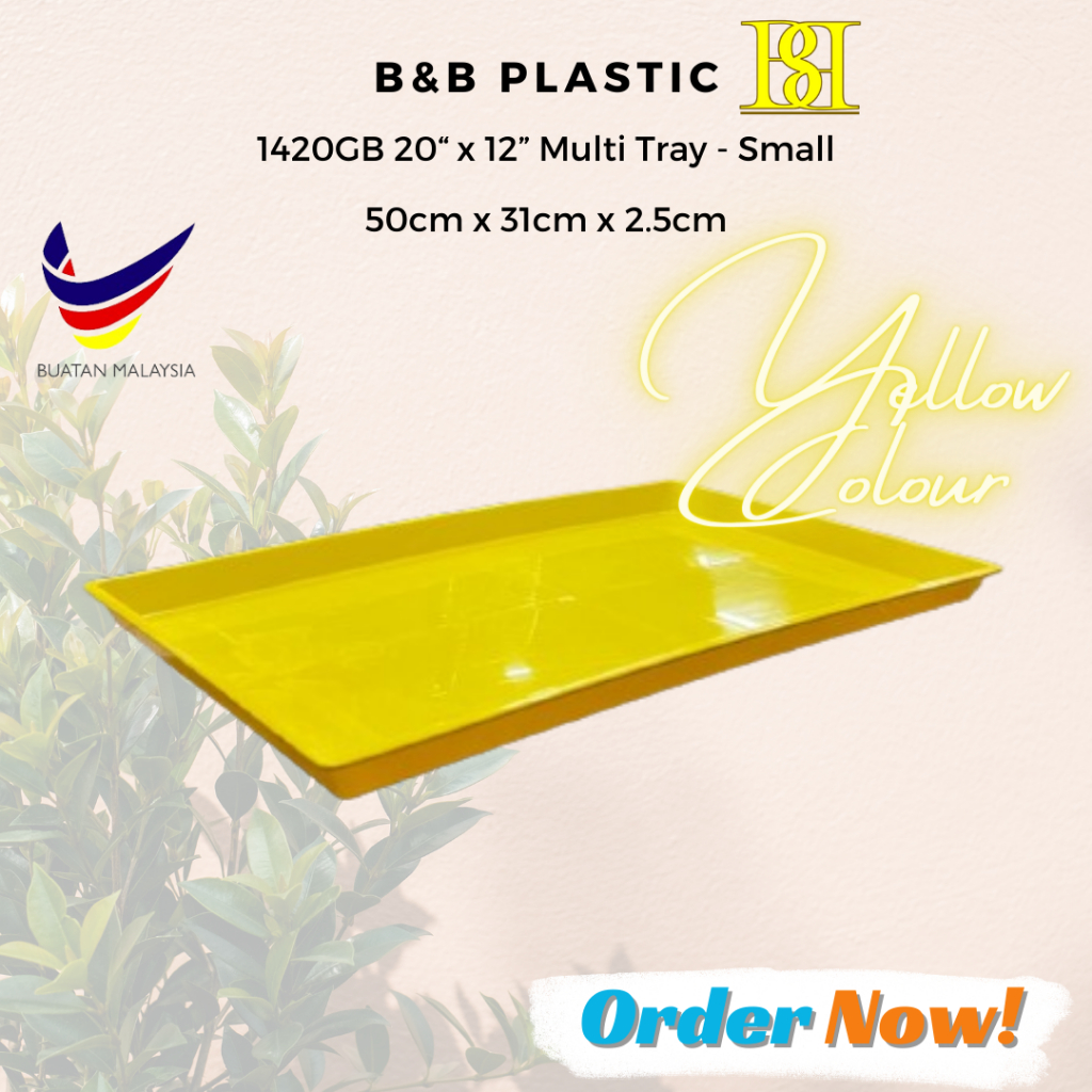 1420BK / 1420GB 20" X 12" Multi Tray - Small - B&B Plastic | Shopee ...