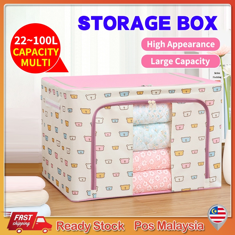 22L~100L Oxford Storage Box Foldable Extra Large Detachable Cloth ...