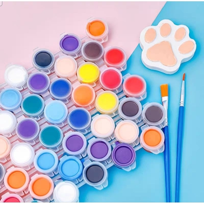 3/5ml DIY Acrylic Color Paint Set Pod Strips Arts Craft Plastic Storage ...