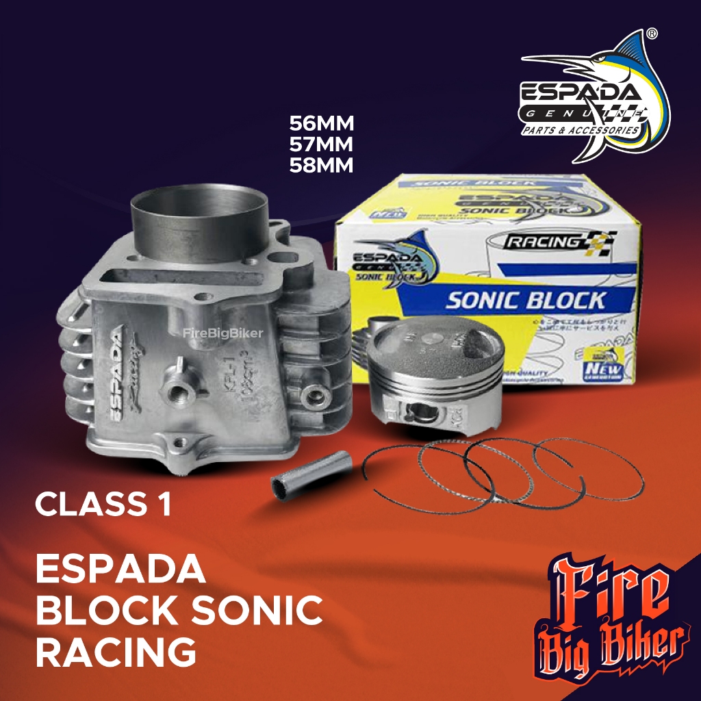 BIG BIKER Espada Block Sonic EX5 Class 1 56MM 57MM 58MM 100% Original ...