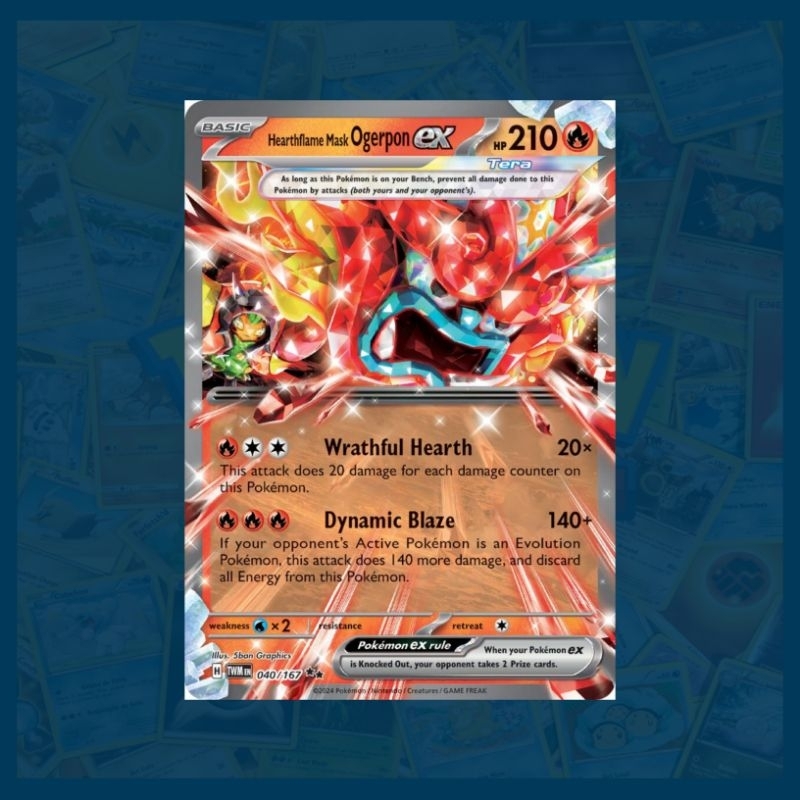 Pokemon TCG: Hearthflame Mask Ogerpon Ex (040/167) - Twilight ...