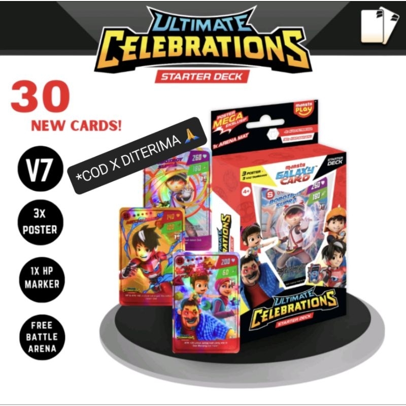 NEW Monsta BoBoiBoy Galaxy Card Starter Deck v7 Ultimate Celebration ...