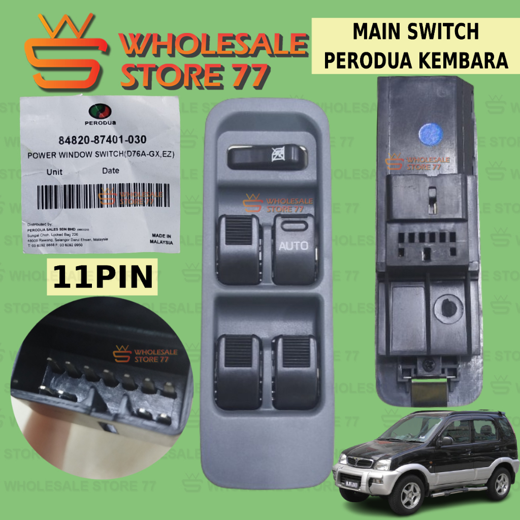 READY STOCK PERODUA KEMBARA MAIN SWITCH POWER WINDOW MASTER SWITCH