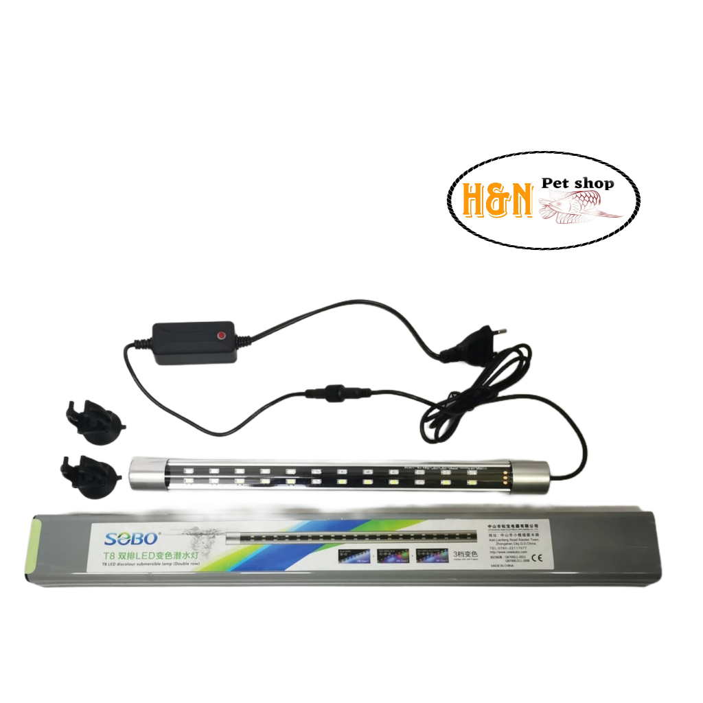 Sobo T8 Led Submersible Lamp Double Rows Led Aquarium Lamp Shopee Malaysia