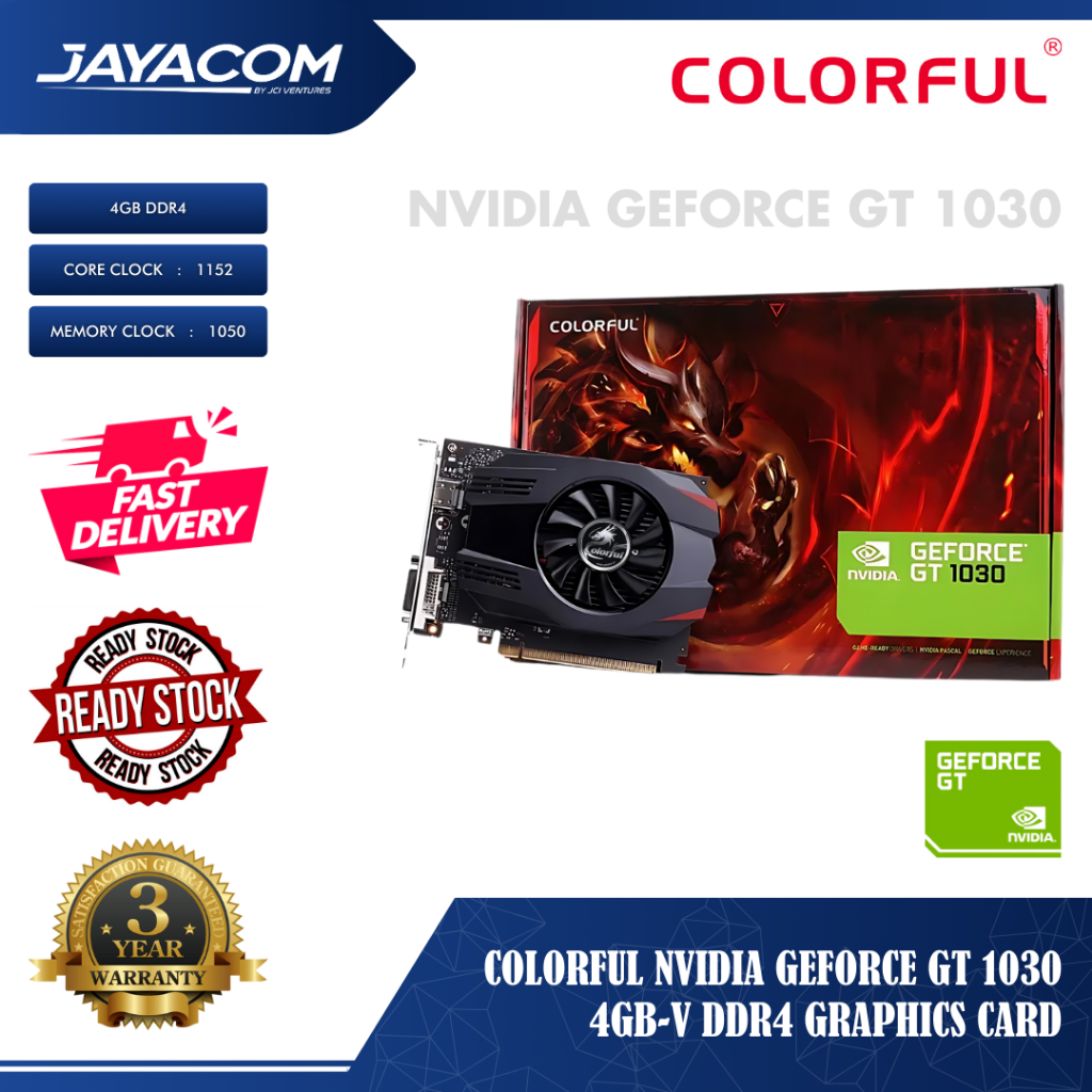 Colorful Nvidia GeForce GT 1030 4GB-V DDR4 Graphics Card | Shopee Malaysia