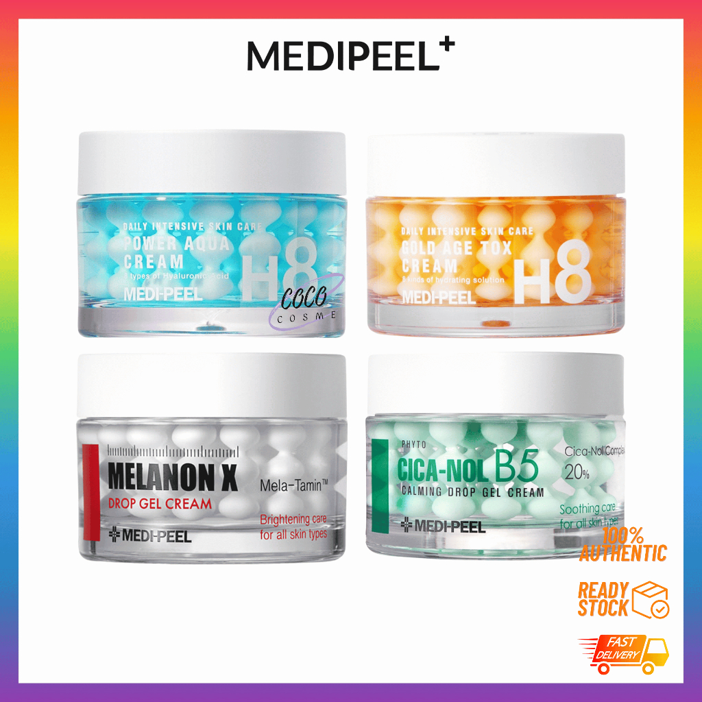 MEDIPEEL H8 Power Aqua Cream 50ml | H8 Gold Age Tox Cream 50ml | Shopee ...