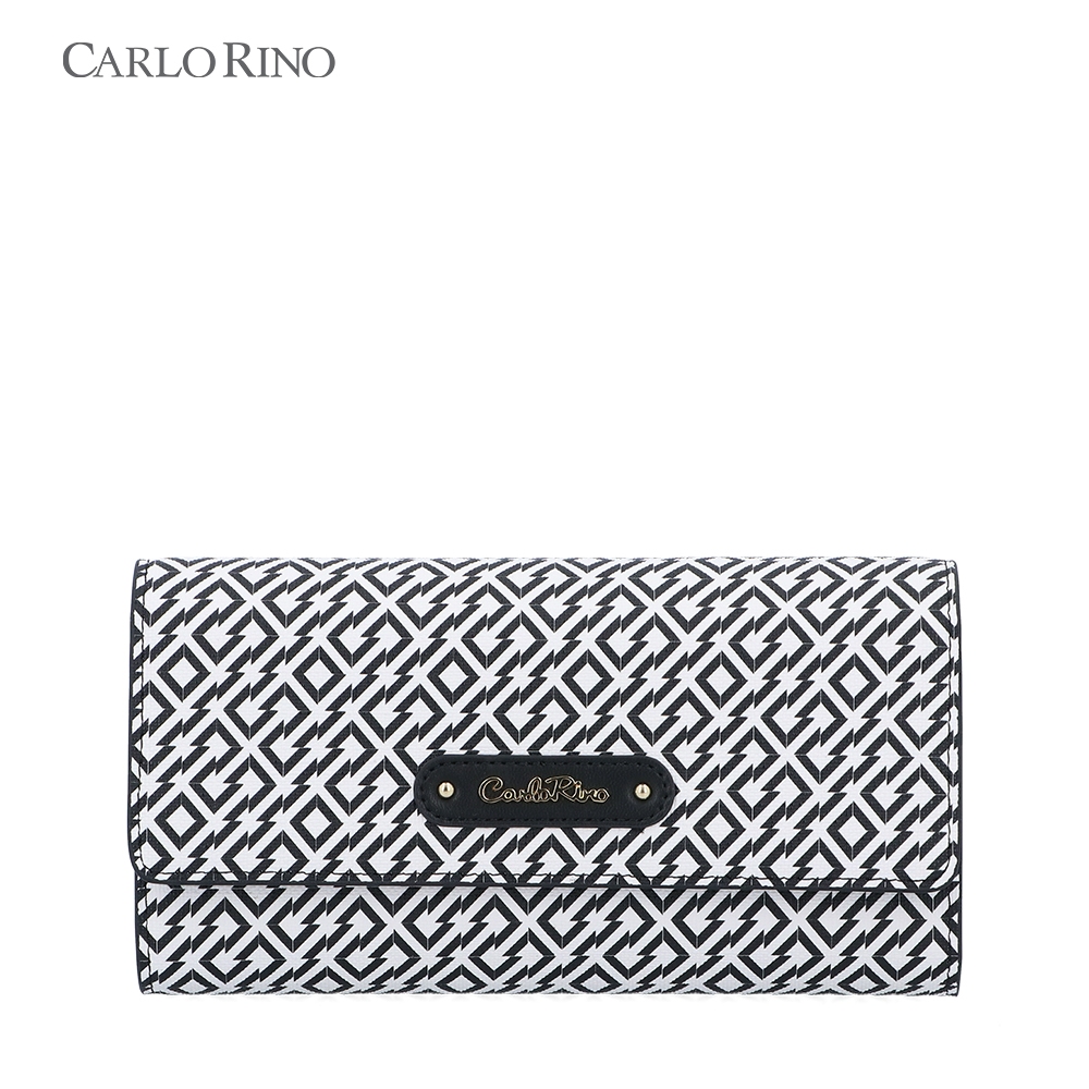 Carlo Rino Black Mosaic Monogram 3-Fold Wallet | Shopee Malaysia