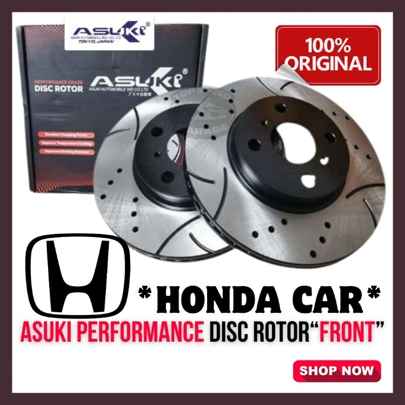 ASUKI PERFORMANCE DISC ROTOR(1SET 2PCS) - HONDA ACCORD SDA/CIVIC FD FB ...