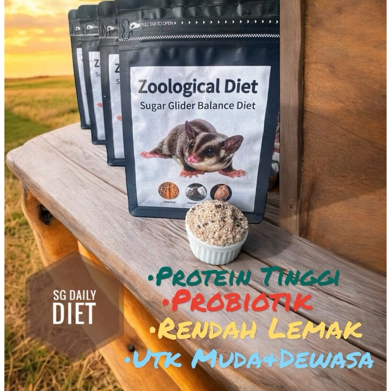 Zoological Diet Sugar Glider Daily Diet 200g Makanan Sugar Glider Campuran buah buahan Shopee Malaysia