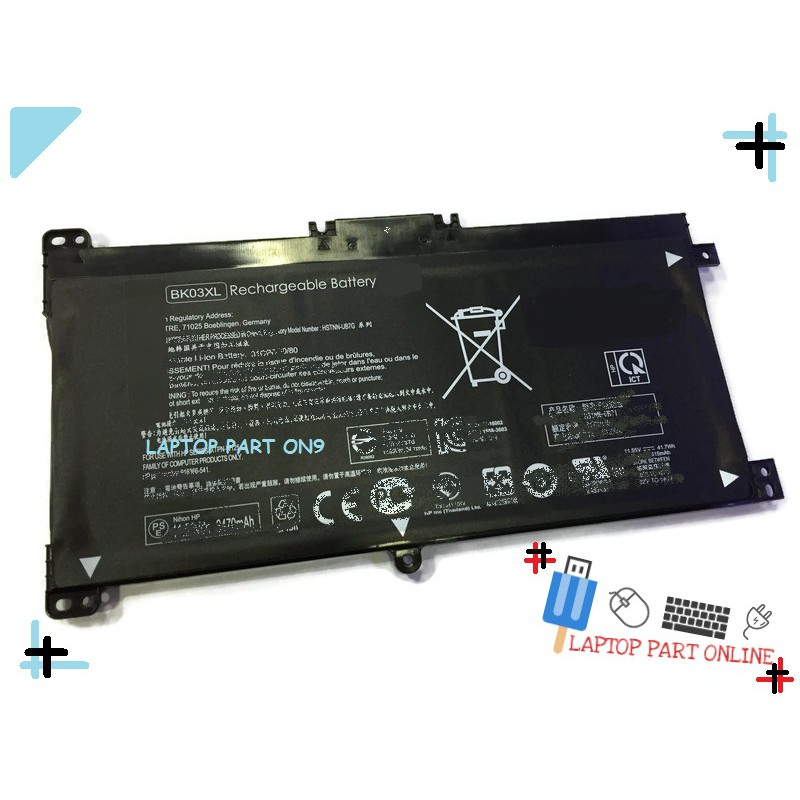 Batterie 42Wh BK03XL Compatible HP Pavilion X360 14-ba1xx – Remplacement Pour Modèles 14-ba008nf, 14-ba125cl, Etc. | Cellules Li-ion, 11.55V