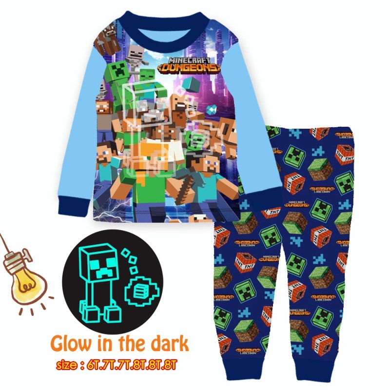 Cuddle Me Pyjamas MINECRAFT Boy Sleepwear Long Sleeve MINECRAFT ...