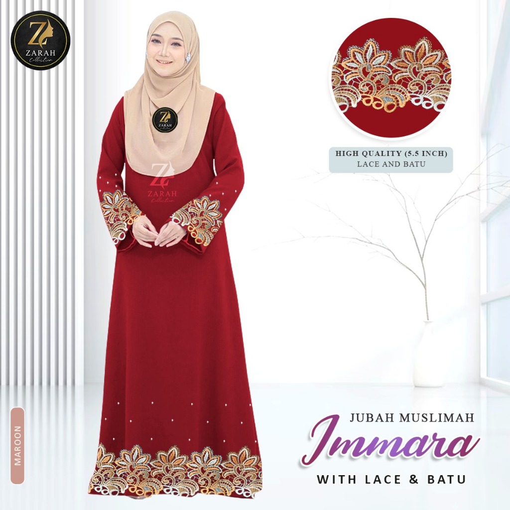 Abaya Side Pocket With Front Flower Lace Sulam New Arival Design A Cut ...