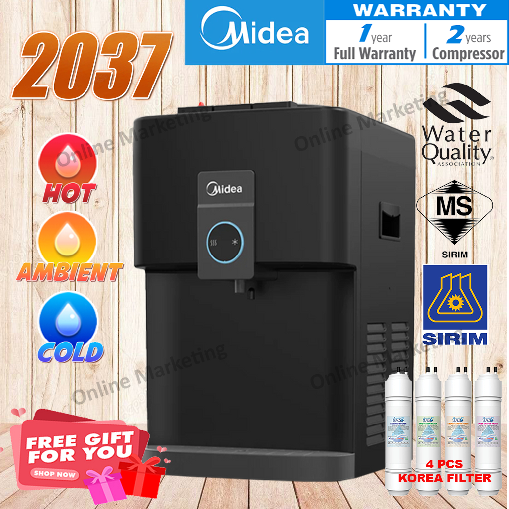 2024 Midea Mild Alkaline Water Dispenser Penapis air 3 Suhu Hot Normal