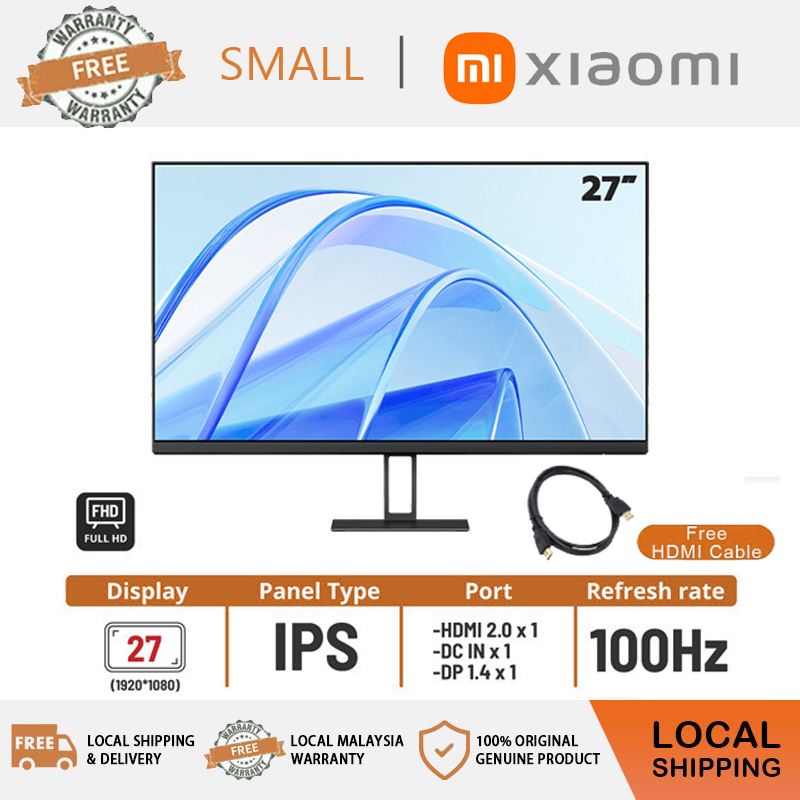 Xiaomi Redmi Monitor A27 1080P HD Desktop Display 178° Wide Viewing ...