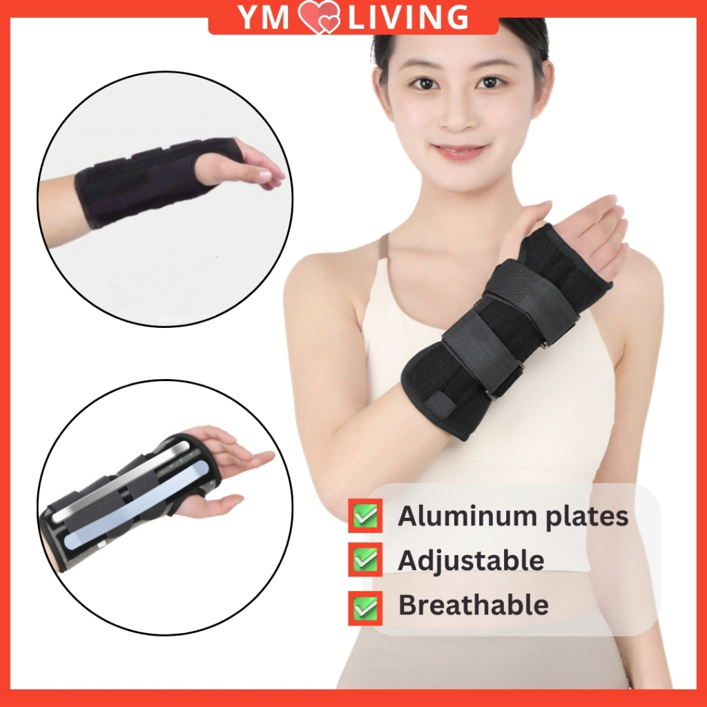 Wrist Guard Fixation Brace Hand Pain Support Strap Aluminum Plates ...