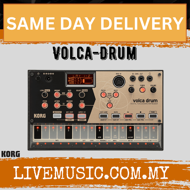 Korg Volca Drum Digital Physical Modelling Percussion Synthesizer With Step Sequencer