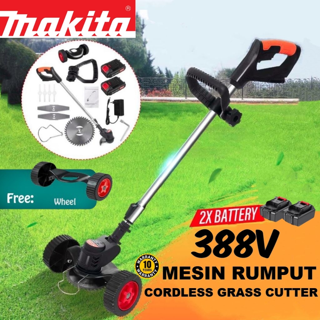 Mesin Rumput Bateri Cordless Grass Cutter Machine 1800w Power Mesin