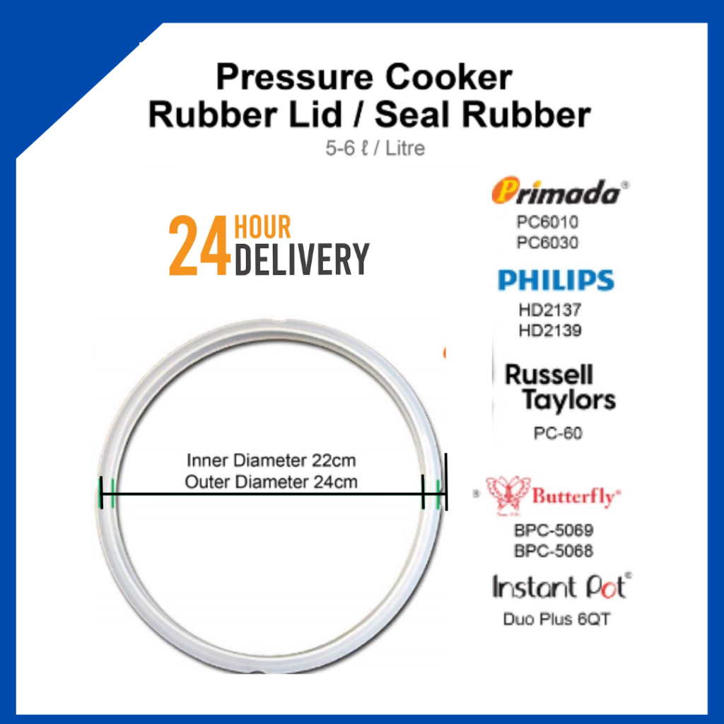 GASKET PRESSURE COOKER RUSSELL TAYLOR RUBBER LID/SEAL RUBBER (5-6 LITRE ...