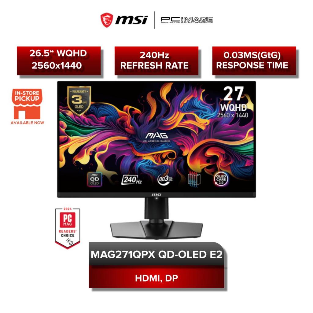 MSI MAG 271QPX E2 Flat Gaming Monitor (26.5"/2560x1440/0.03MS/WQHD ...