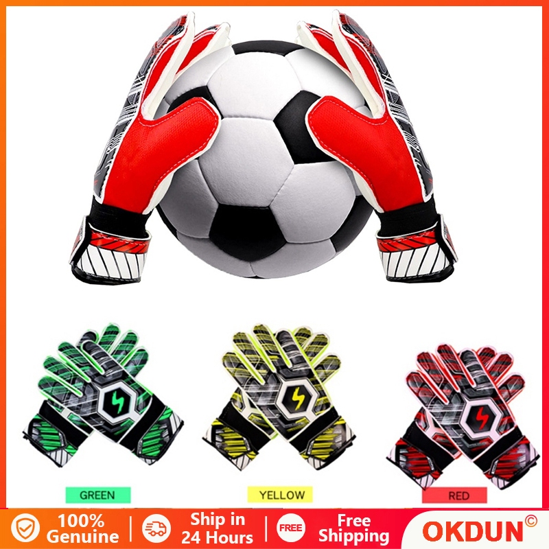 New Kids Soccer Goalie Gloves Latex Football Training Goalkeeper Gloves ...