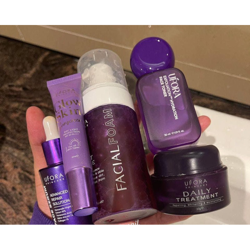 UFORA SET 5in1(SERUM/SUN/FACIAL/TONER/DAILY TREATMENT) | Shopee Malaysia
