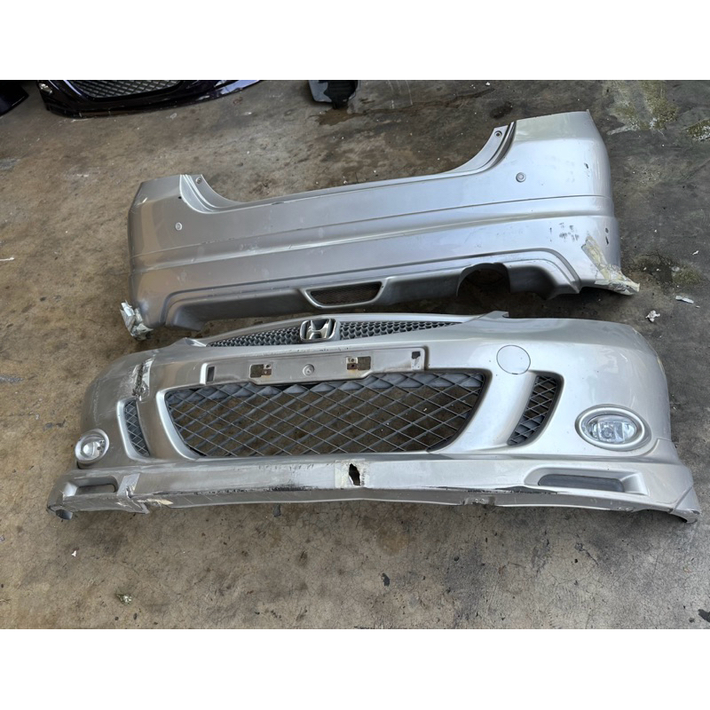 Honda Jazz GD3 Type S Mugen S+ Bumper Set Silver GD1 GD2 GD3 Used Japan ...