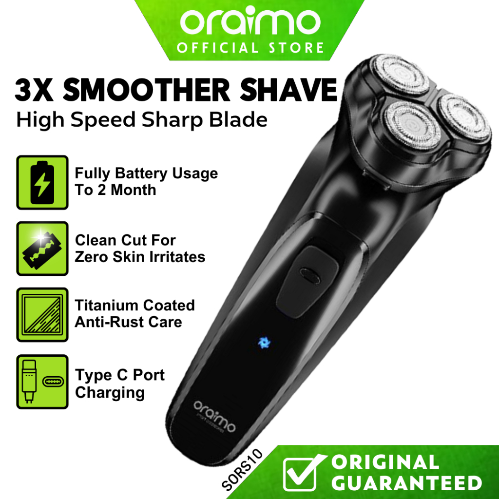 ORAIMO Cordless Electric Rechargeable Beard Shaver Man Razor Machine ...