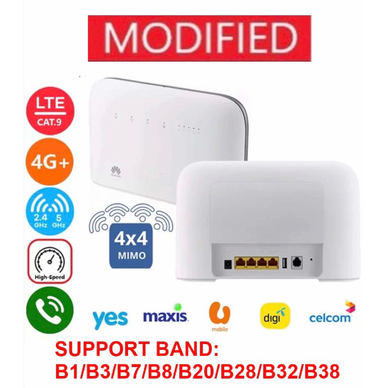 💥 Ready Stock Huawei B715S-23C 4G Router LTE Cat 9 Modded /4G+/ VoLTE ...