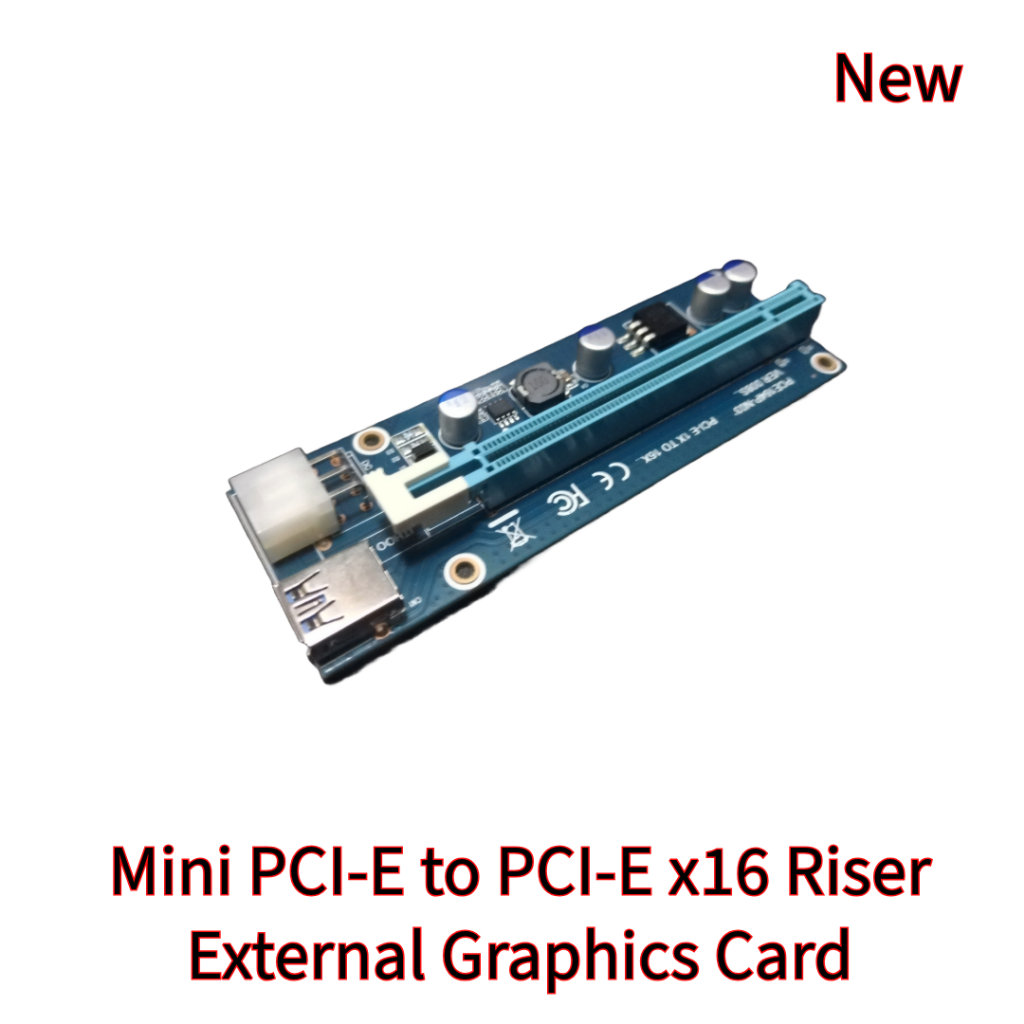 [New]Mini PCI-E to PCI-E x16 Riser External Graphics Card + 60 USB ...