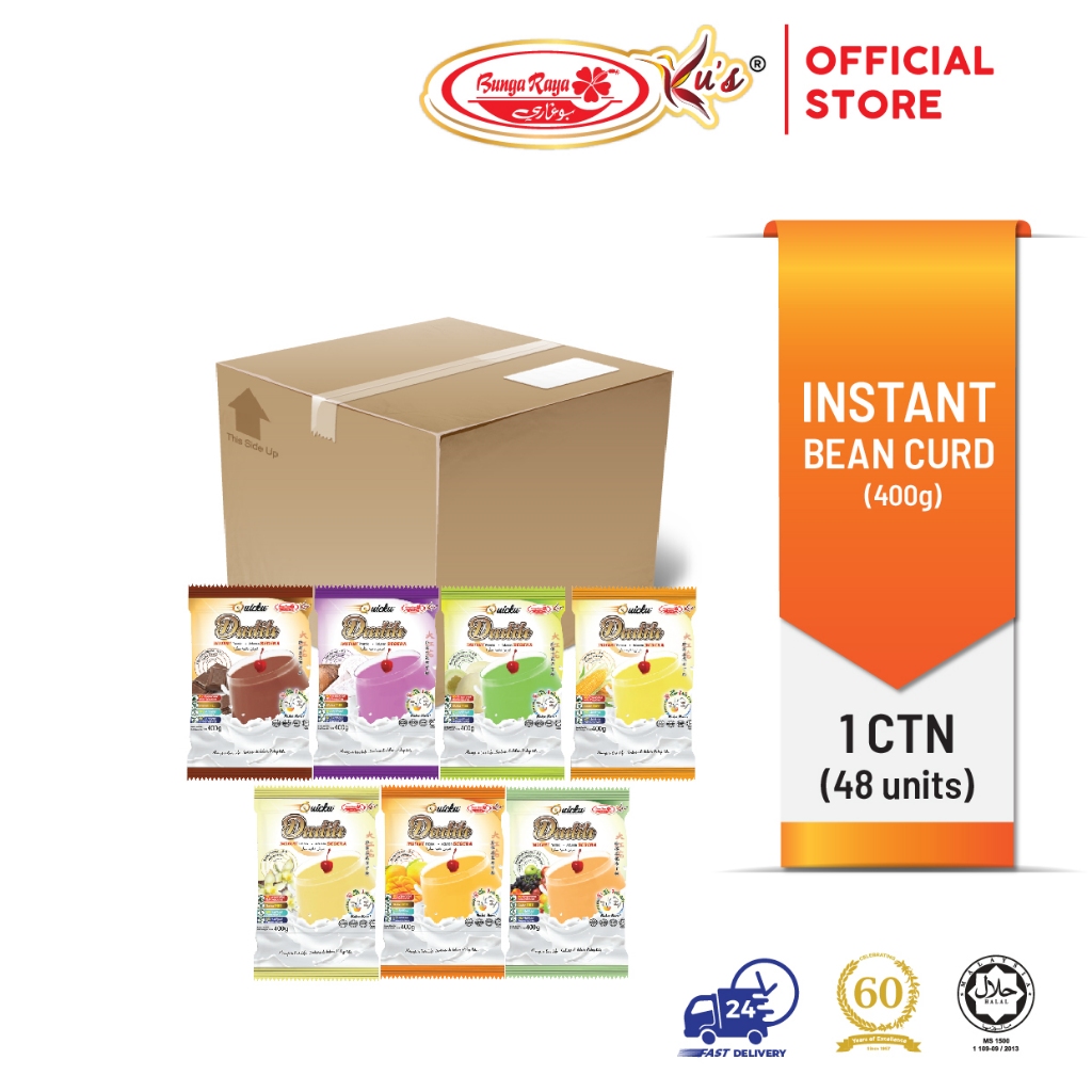 [BORONG] BUNGA RAYA KUS Serbuk Dadih Segera 400g || Instant Beancurd ...