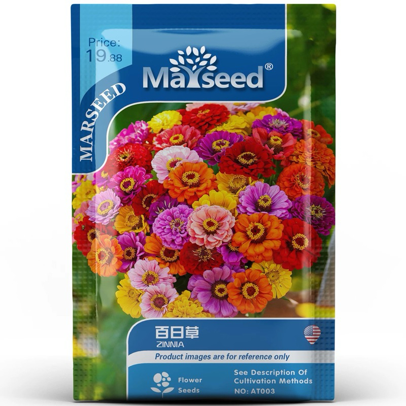 Zinnia Mixed Colour Double Petas Flower Seeds | Shopee Malaysia