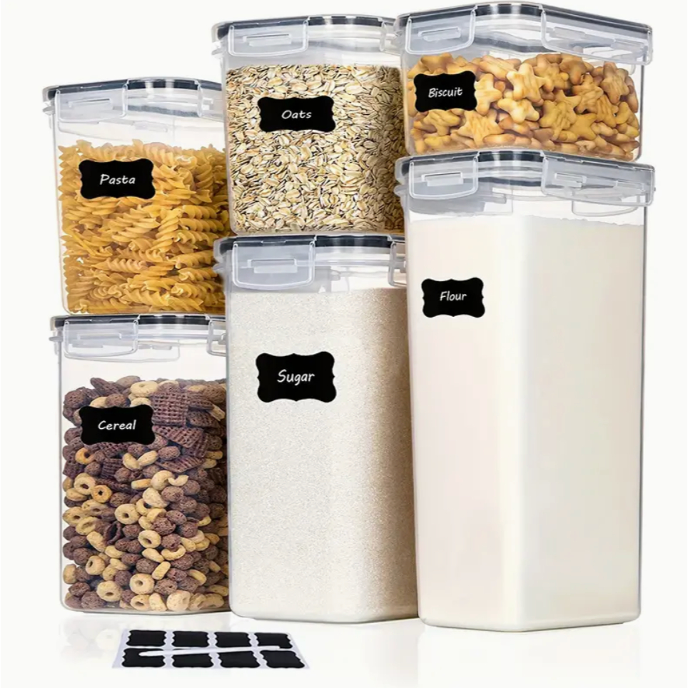 TopMart Basic 085 - 6/12/18 Pcs Set - Bpa-Free Airtight Food Storage ...