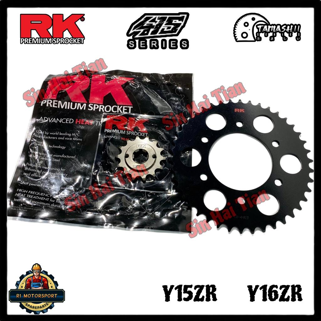 RK TAMASHII Y15ZR Y16ZR 415 Black Carbon Steel Sprocket Original Spoket ...