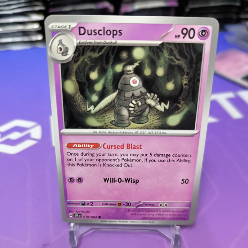 Dusclops 019/064 Reverse Holo – Shrouded Fable SFA – Pokemon TCG – Near Mint – English 2024
