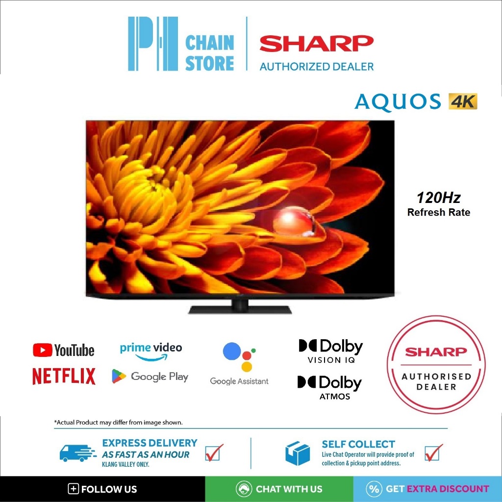 (DELIVERY KL & SELANGOR ONLY) SHARP AQUOS XLED / MINI LED 65-75 INCH 4K ...