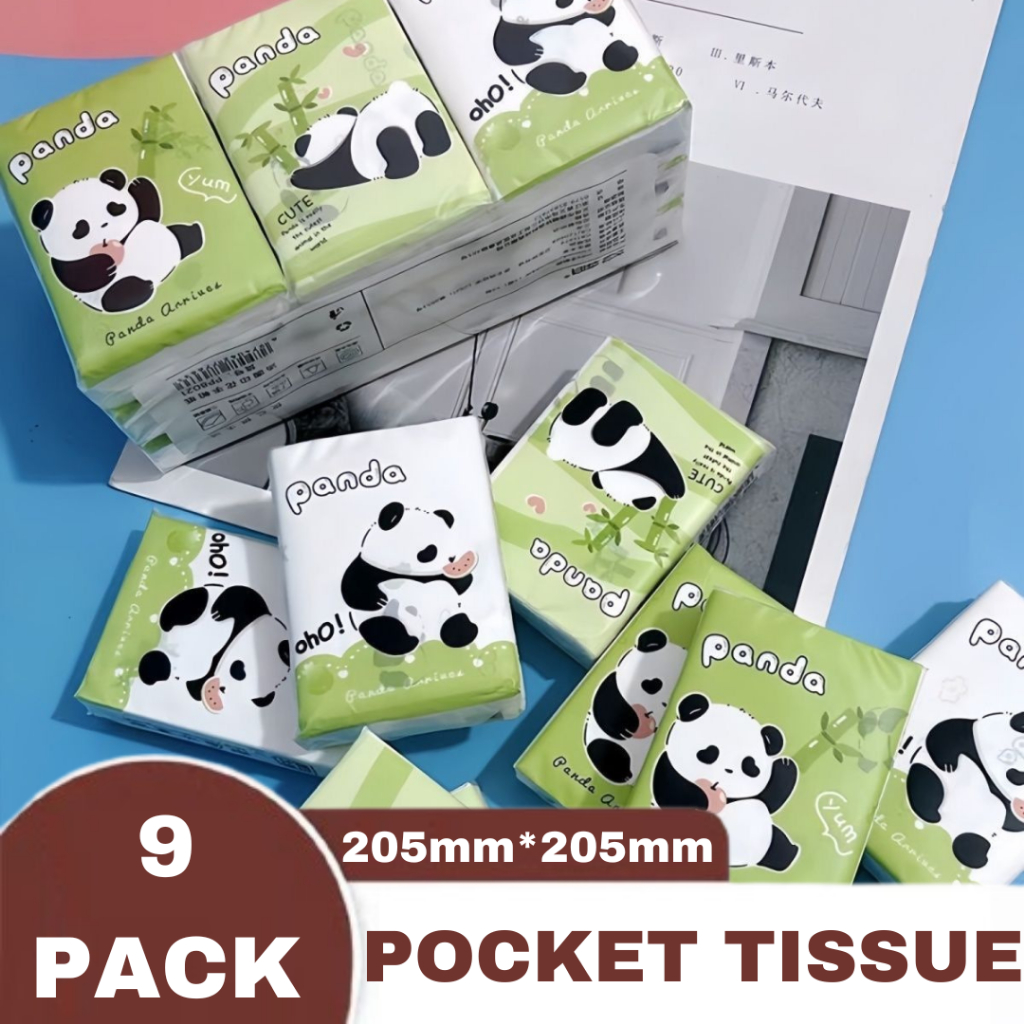Cute Pocket Tissues - FSC Mini Facial Tissues with Panda Design