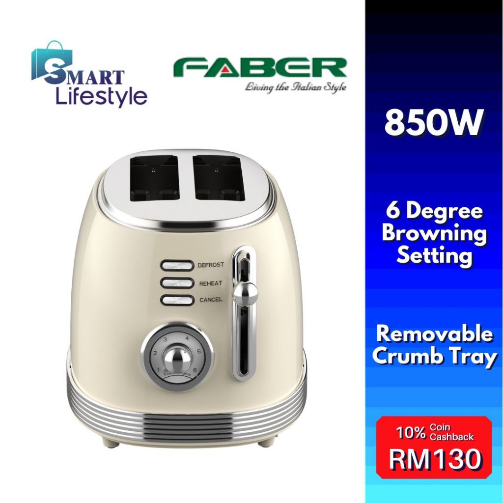 Faber Vintage Series Toaster FT-V8502 / 1.5L Blender FBG-V515 / 1.7L ...