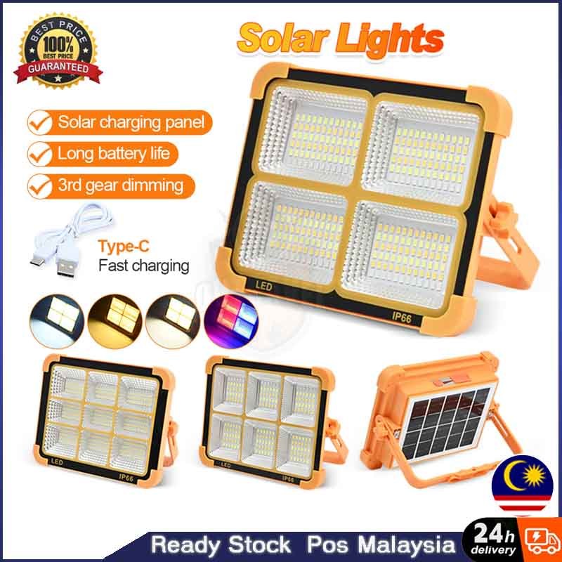 6000W Portable Solar Flood Light Outdoor LED Work Light Solar Charge ...