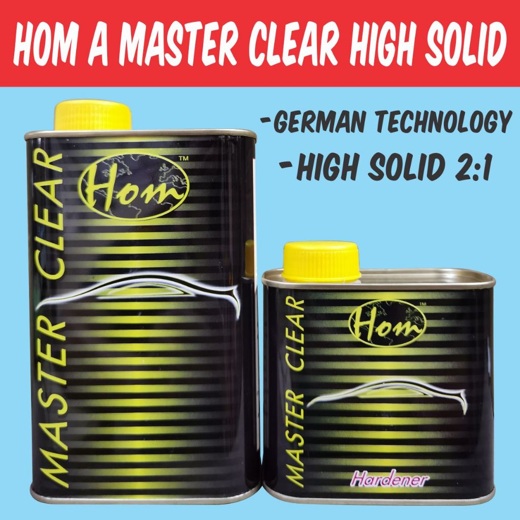 HOM A Master Super High Solid 2:1 Clear 1L + Hardener 500ML---Hi gloss ...
