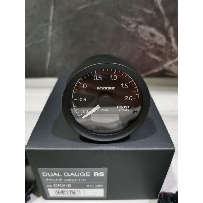 ブースト計 Pivot DUAL 心地よかっ GAUGE RS DRX-B