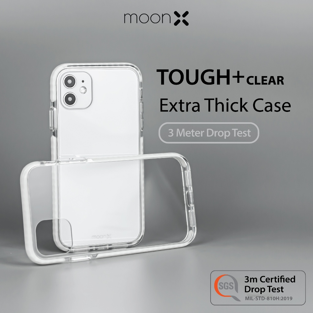 [MoonX] TOUGH+ CLEAR For iP 11 Case Armor Protection Clear Transparent ...