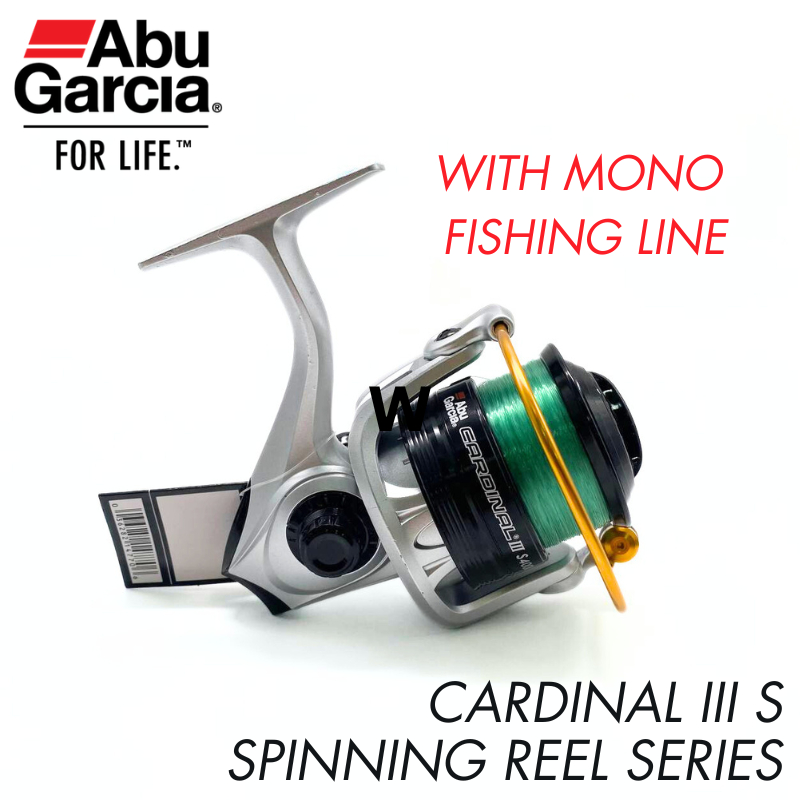 Abu Garcia Cardinal III S - Spinning Reel Series with Mono Fishing Line |  Shopee Malaysia
