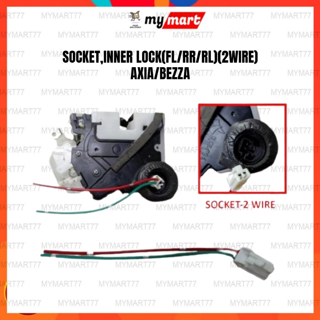 Perodua Axia Bezza Socket Inner Lock / Lock Pintu Socket Axia Bezza ...