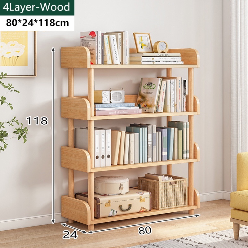5 Tier Multipurpose Bookshelf Simple Living Room Rack Office File ...