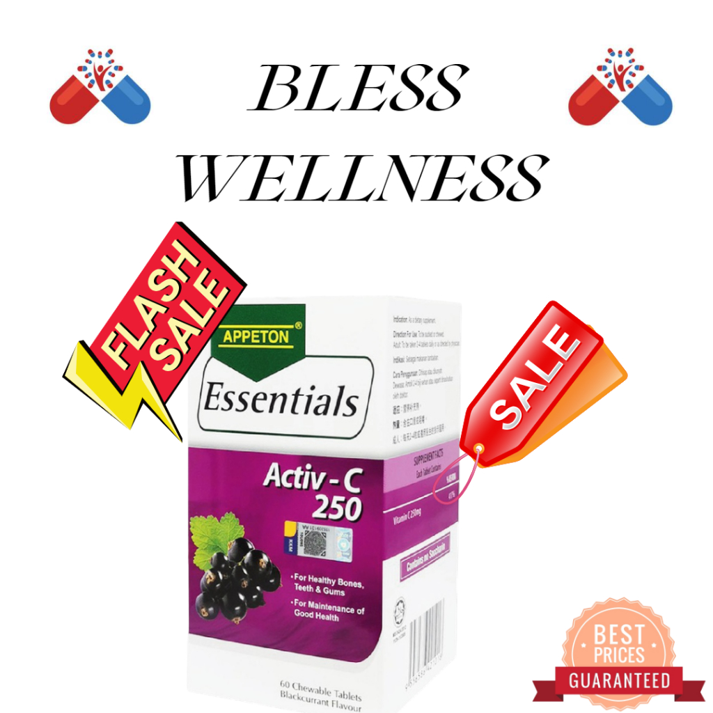 (EXP 12/2024) APPETON ESSENTIALS ACTIV-C 250 BLACKCURRENT 60S | Shopee ...