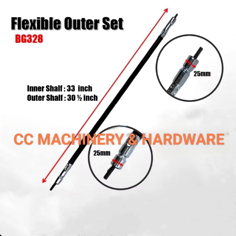 (Ready Stock) Brush Cutter BG328 Flexible Outer Set Cable Hitam Mesin ...