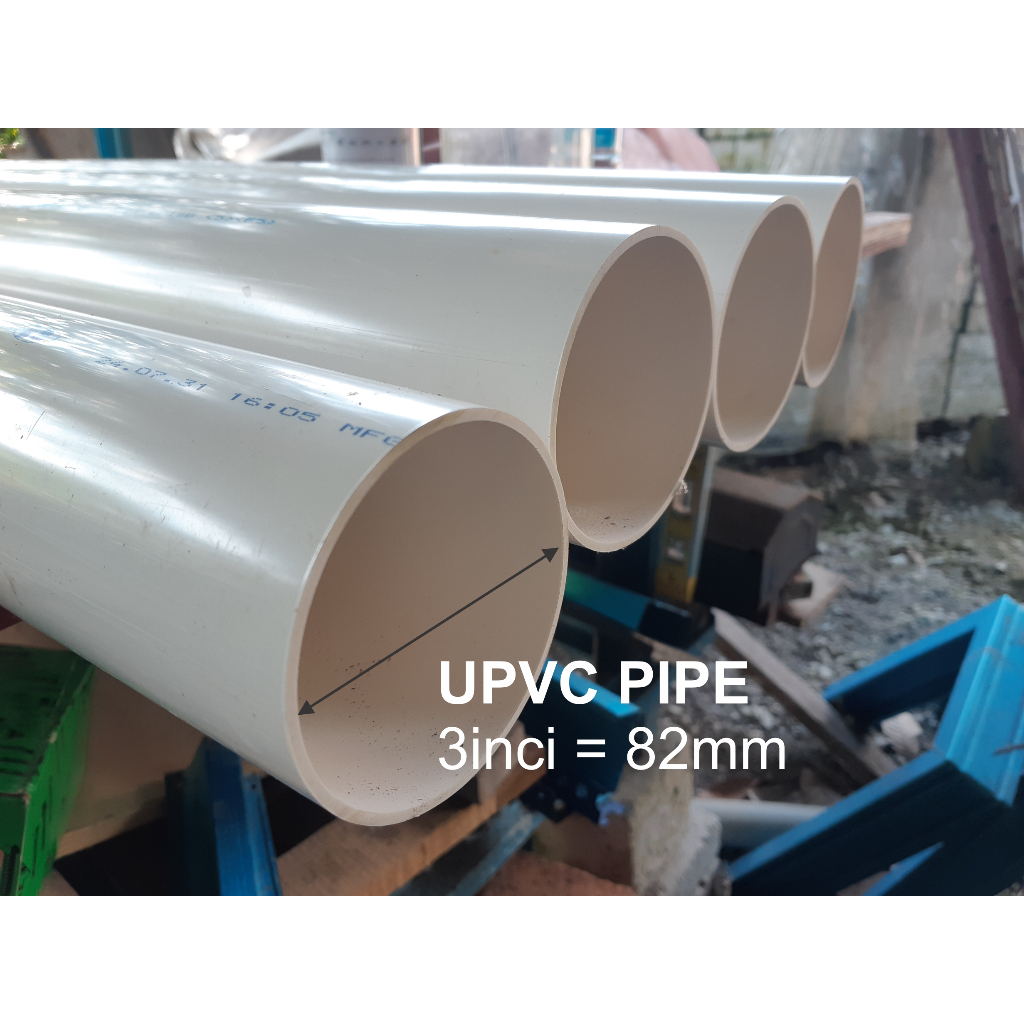 82mm 3 inch UPVC PIPE untuk NFT/DFT Tanaman Sistem Hidroponik / 1METER ...
