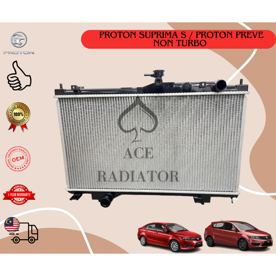 PROTON PREVE / SUPRIMA S NON TURBO 2ROW PA26 AUTO / MANUAL RADIATOR ...