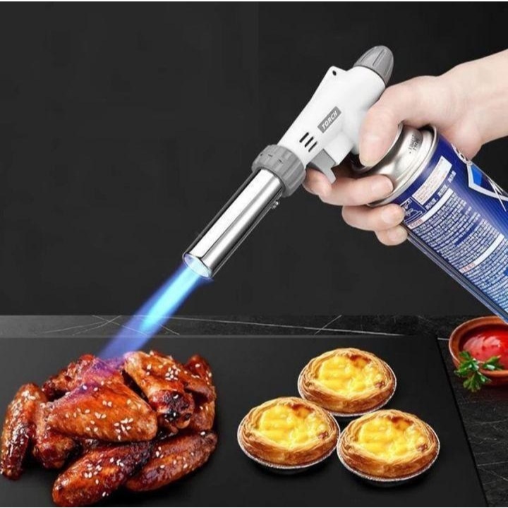 Portable Gas Torch Flame Jet Pistol Gun Butane Auto Ignition Lighter ...