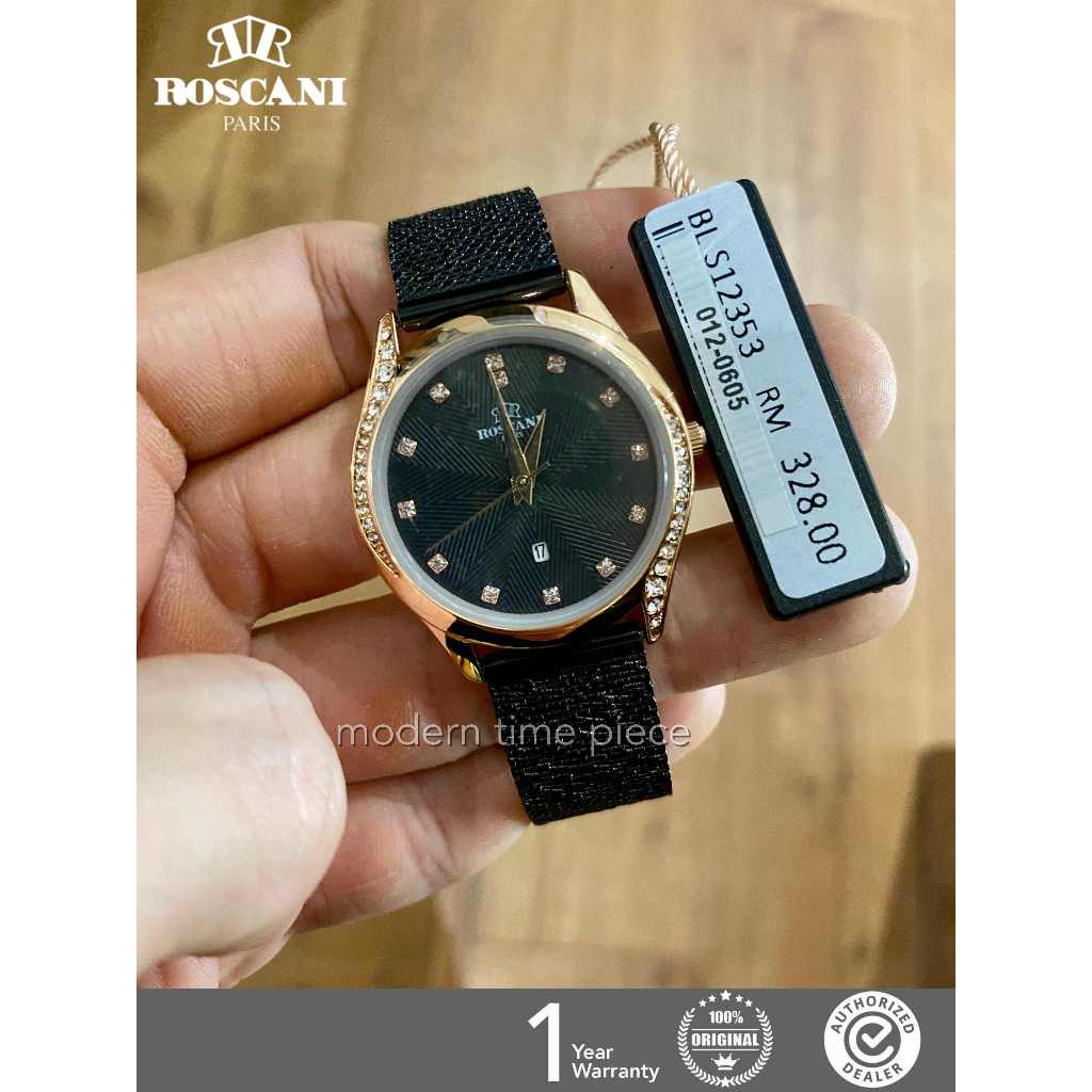 ROSCANI PARIS S12 Series Fashion Collection Stainless Steel Mesh Woman s Watch JAPAN Movement 100 Original Shopee Malaysia
